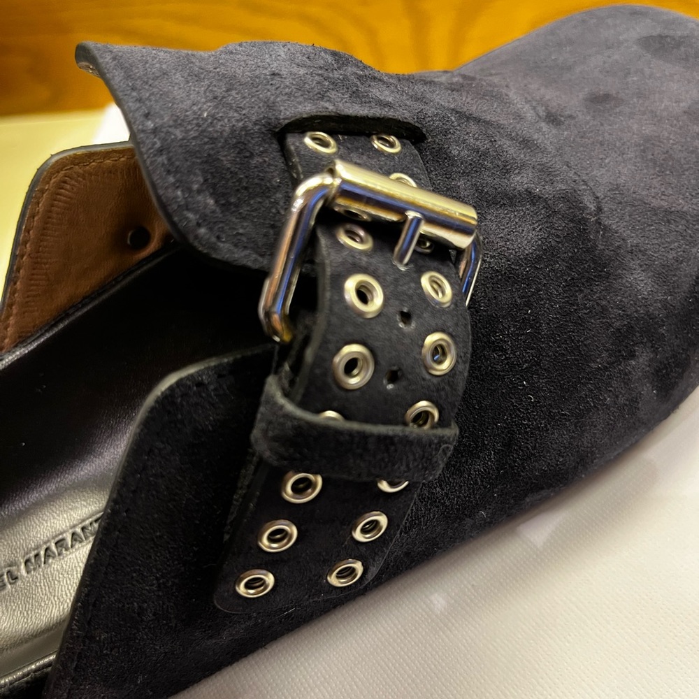 NWB Isabel Marant Mirvin Mule Slide Midnight Black Size 36 Retail $775 - Picture 8 of 10